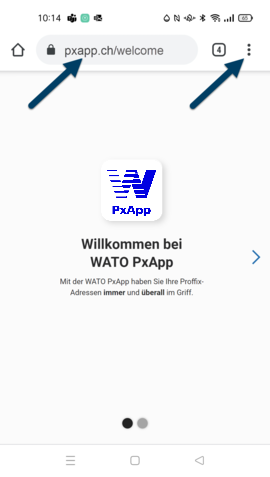 App in Google Chrome aufrufen