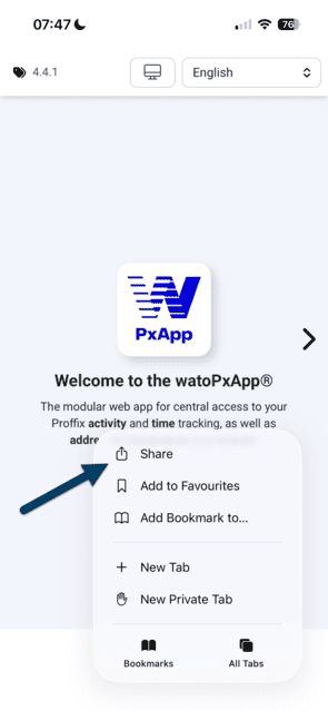 App zum Home-Bildschirm hinzufügen