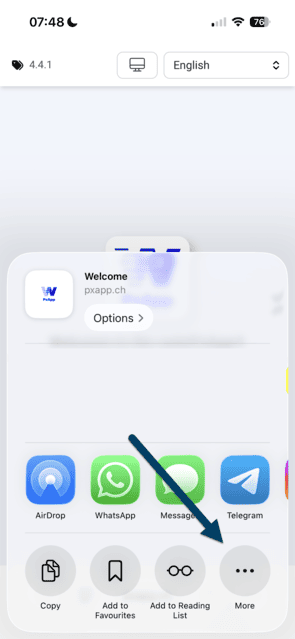 App zum Home-Bildschirm hinzufügen