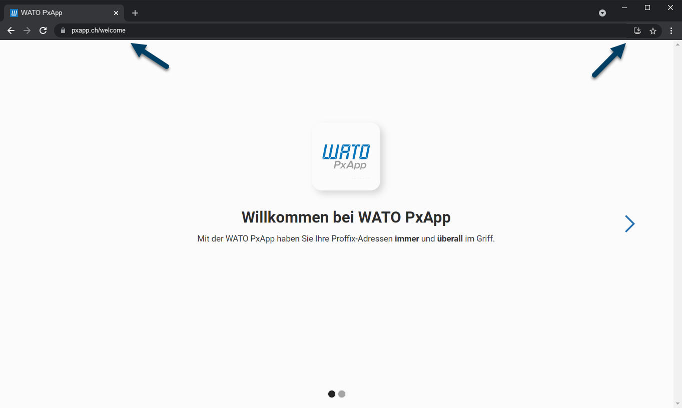 App in Google Chrome aufrufen