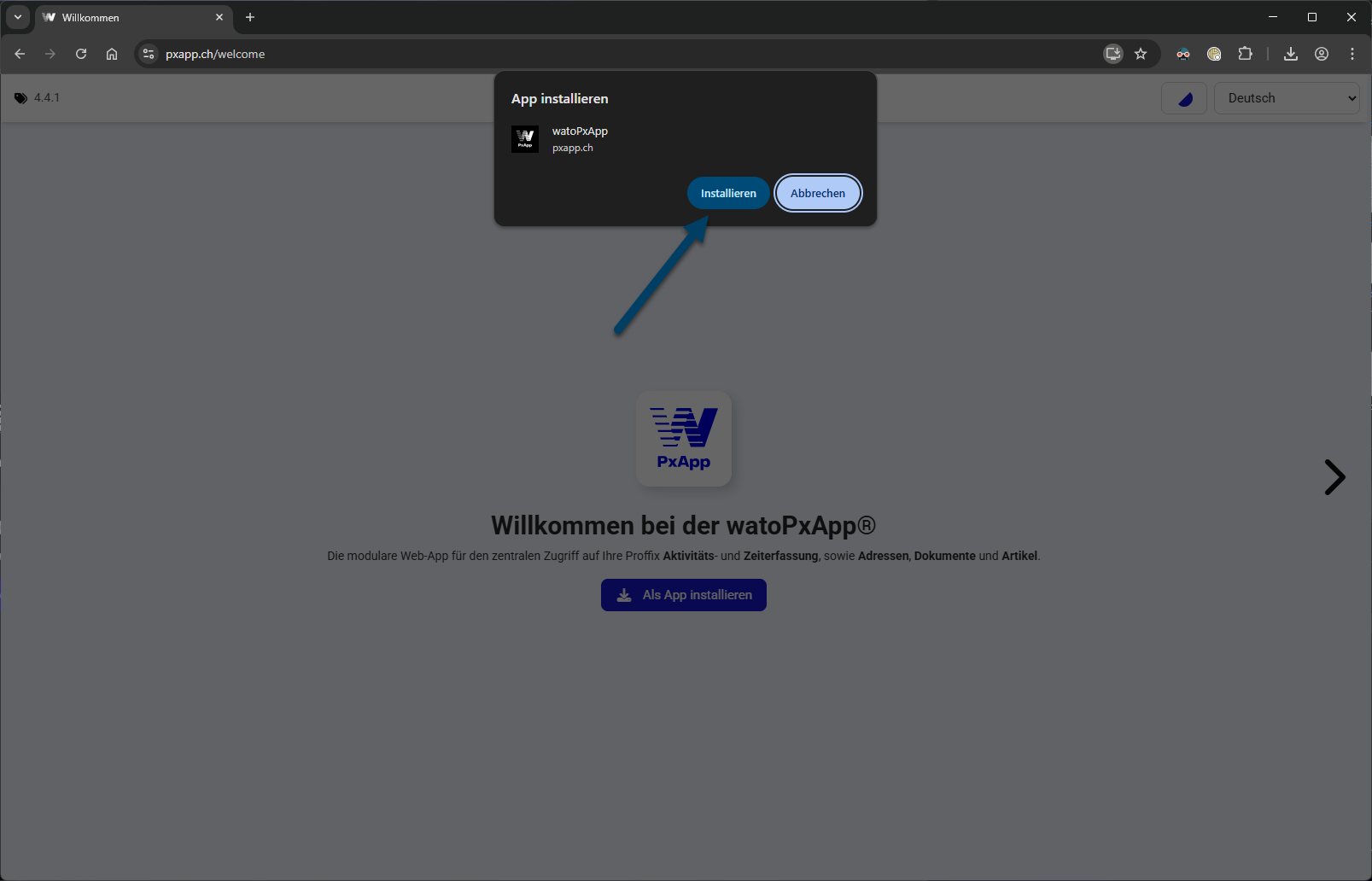 App installieren