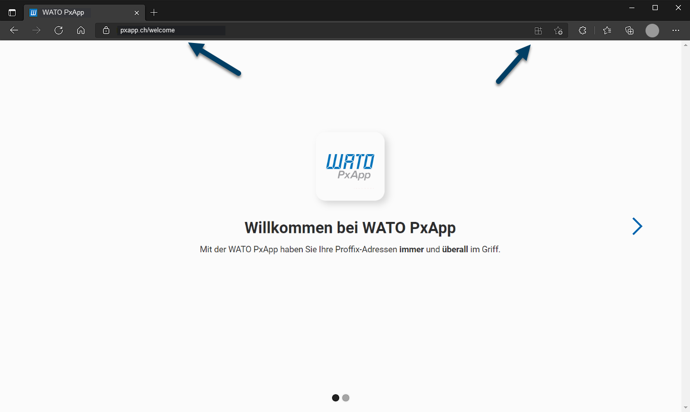 App in Microsoft Edge aufrufen